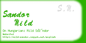 sandor mild business card